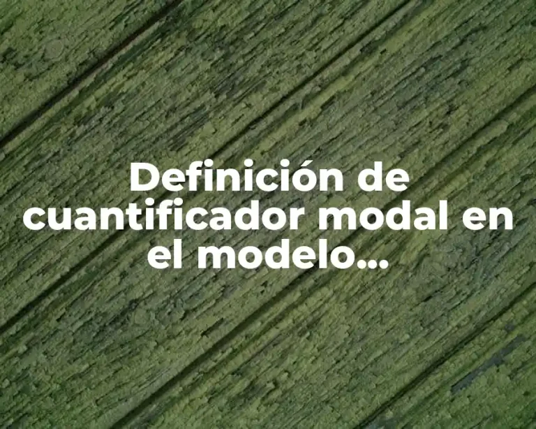 Definición de cuantificador modal en el modelo argumentativo