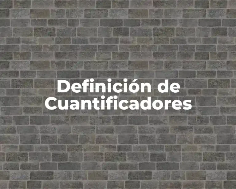 Definición de Cuantificadores