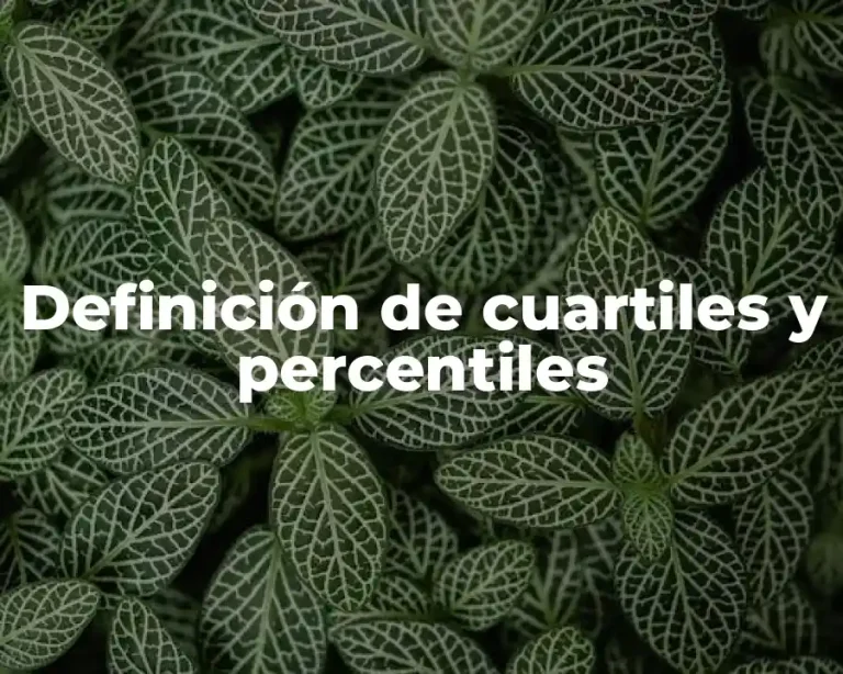 Definición de cuartiles y percentiles