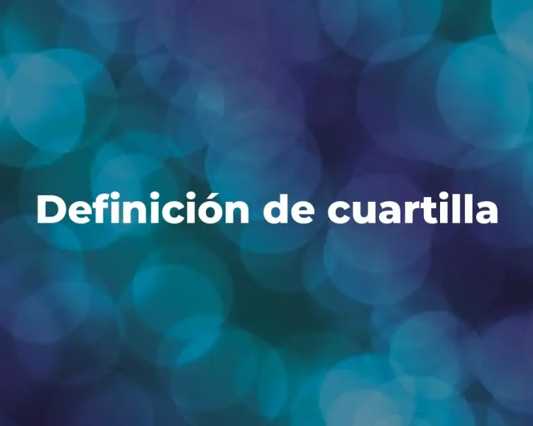 Definición de cuartilla