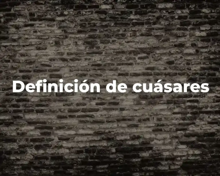 Definición de cuásares