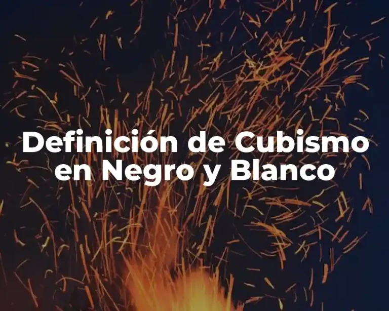 Definición de Cubismo en Negro y Blanco