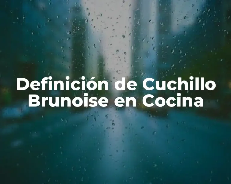 Definición de Cuchillo Brunoise en Cocina