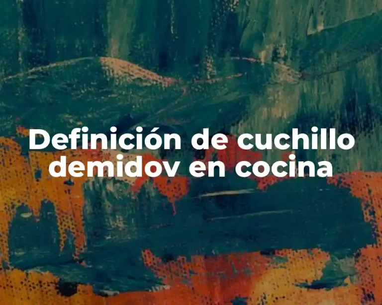 Definición de cuchillo demidov en cocina