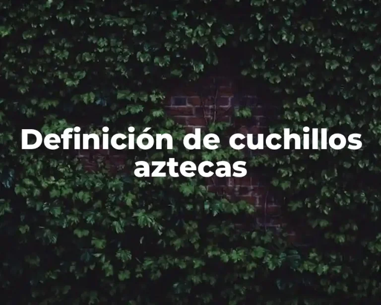 Definición de cuchillos aztecas