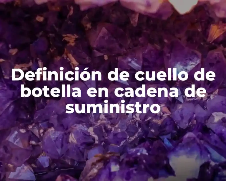 Definición de cuello de botella en cadena de suministro