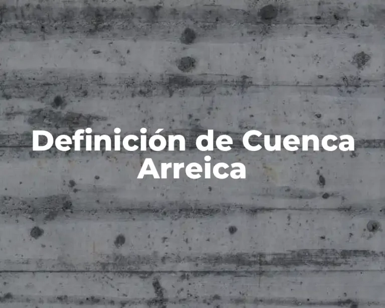 Definición de Cuenca Arreica
