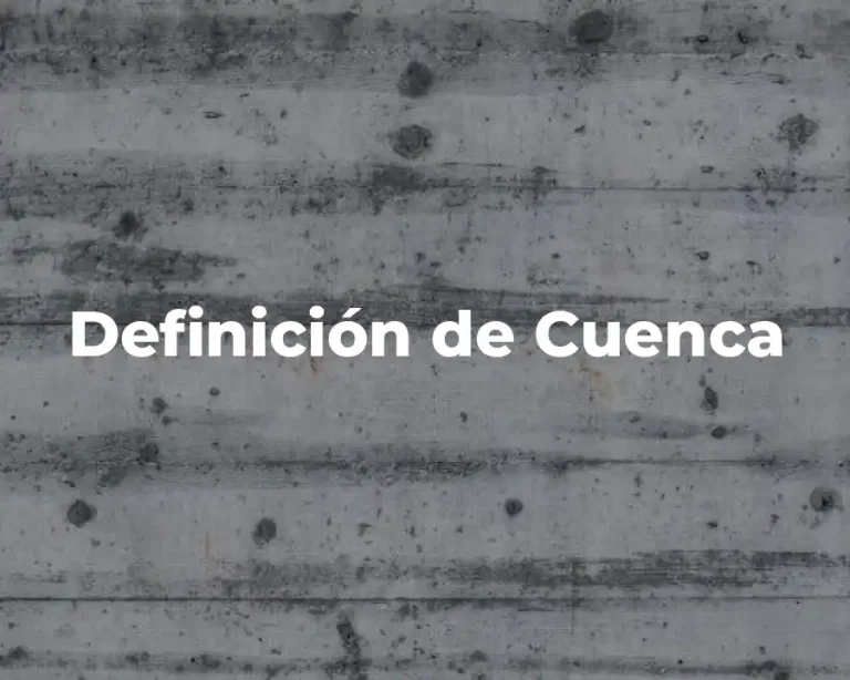 Definición de Cuenca