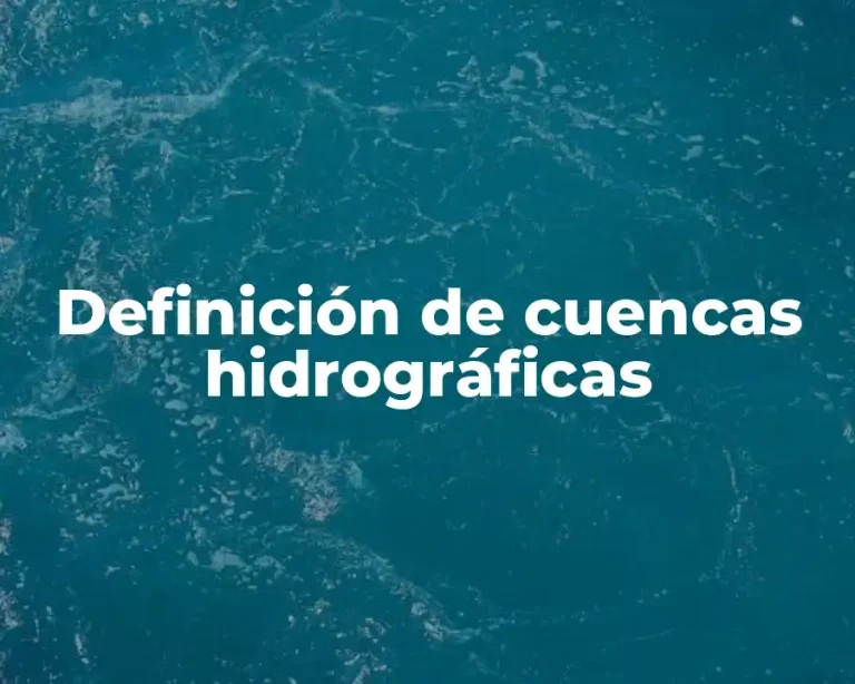 Definición de cuencas hidrográficas