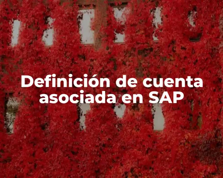 Definición de cuenta asociada en SAP