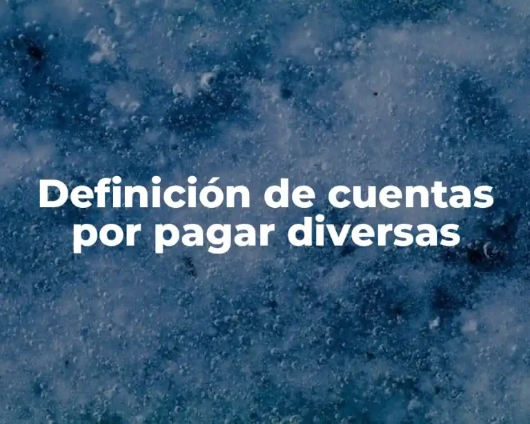 Definición de cuentas por pagar diversas
