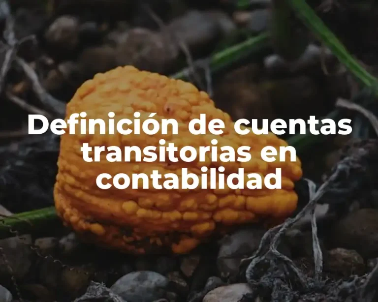 Definición de cuentas transitorias en contabilidad