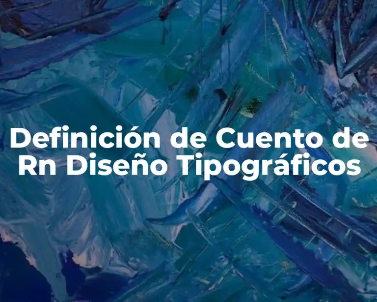 Definición de Cuento de Rn Diseño Tipográficos