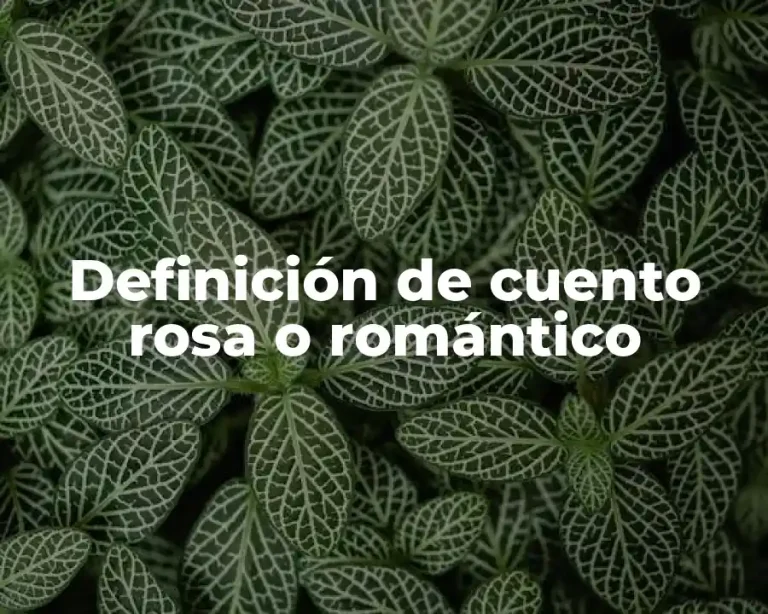 Definición de cuento rosa o romántico