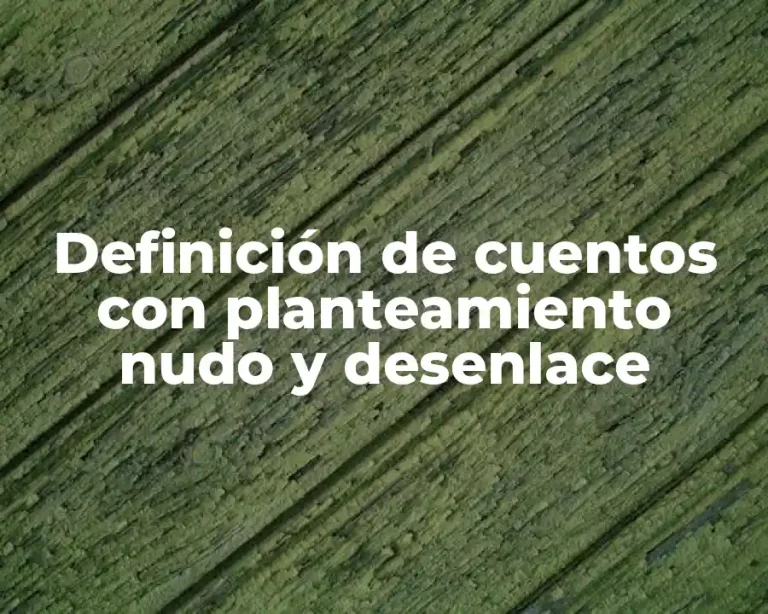 Definición de cuentos con planteamiento nudo y desenlace