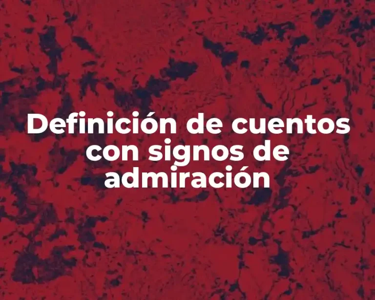 Definición de cuentos con signos de admiración