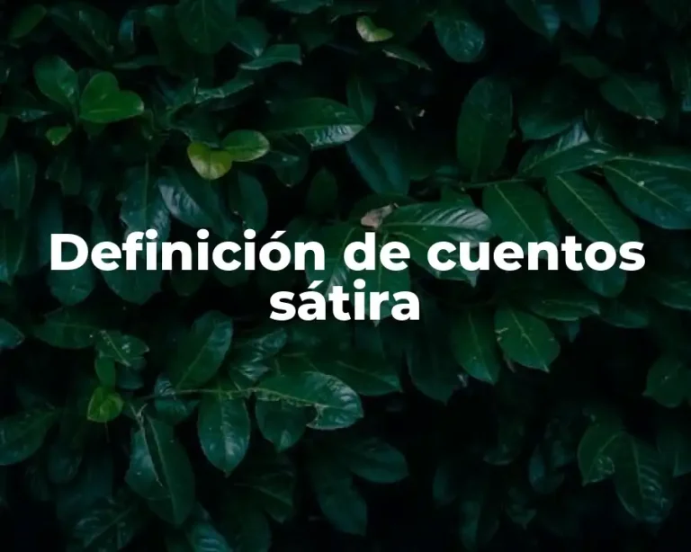 Definición de cuentos sátira