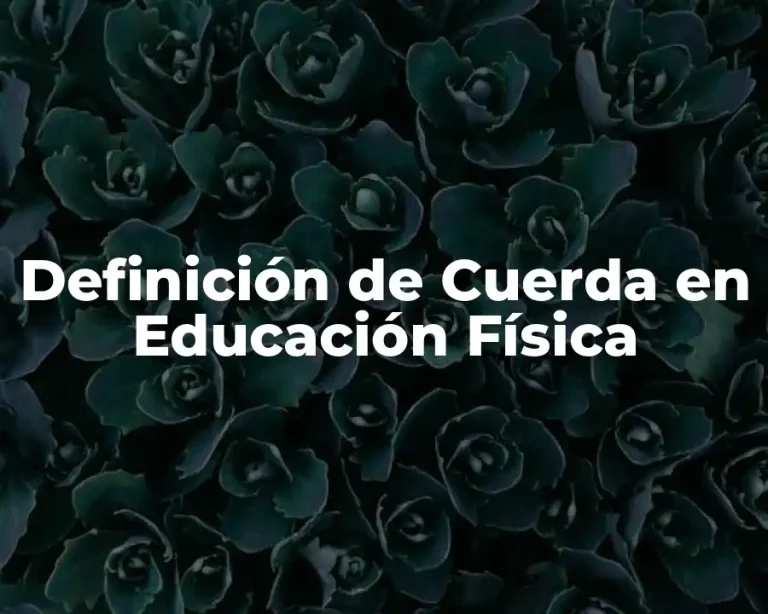 Definición de Cuerda en Educación Física