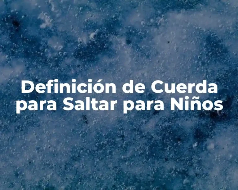 Definición de Cuerda para Saltar para Niños