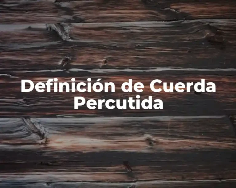 Definición de Cuerda Percutida