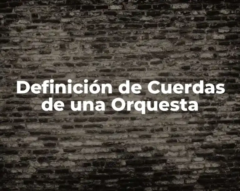 Definición de Cuerdas de una Orquesta