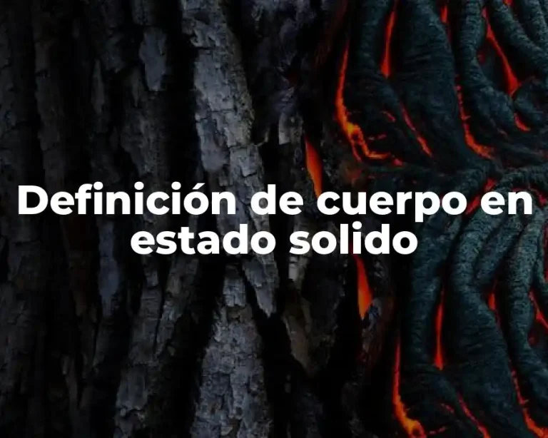 Definición de cuerpo en estado solido