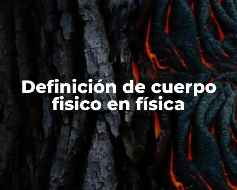 Definición de cuerpo fisico en física