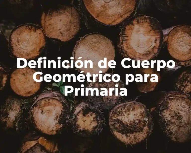 Definición de Cuerpo Geométrico para Primaria