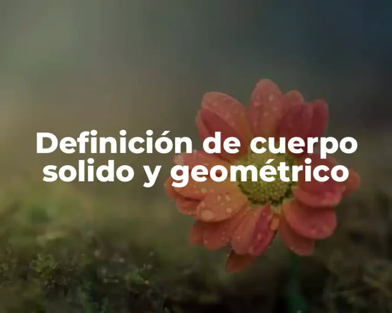 Definición de cuerpo solido y geométrico