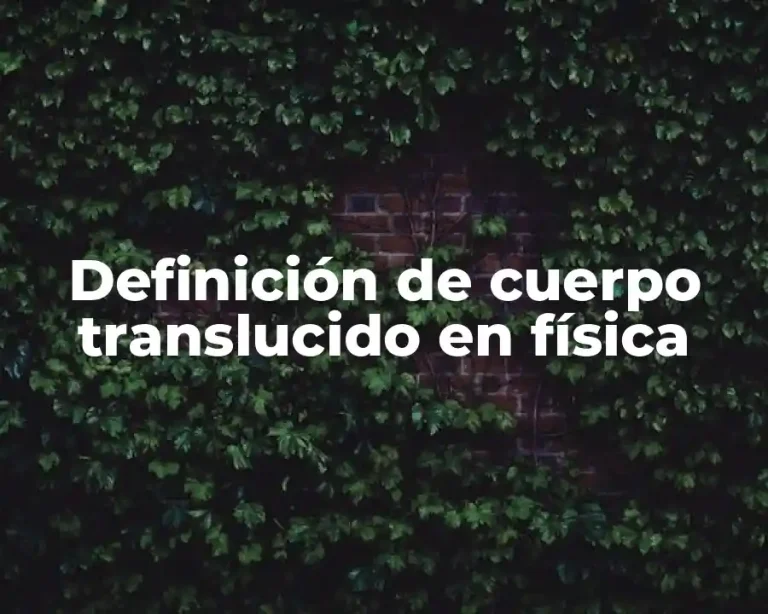 Definición de cuerpo translucido en física
