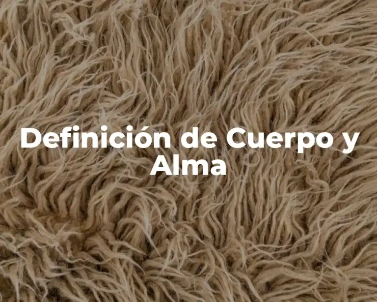 Definición de Cuerpo y Alma