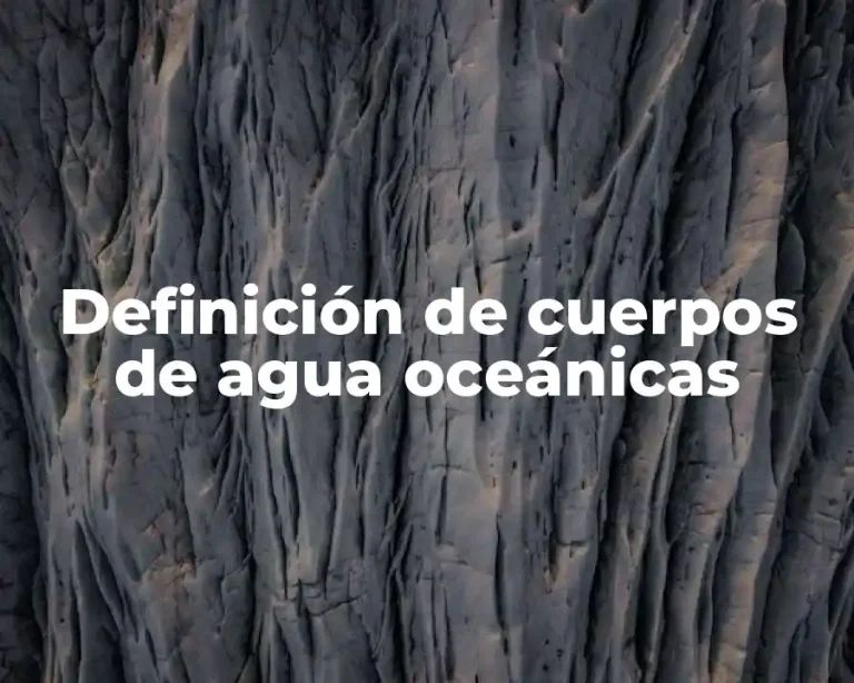 Definición de cuerpos de agua oceánicas