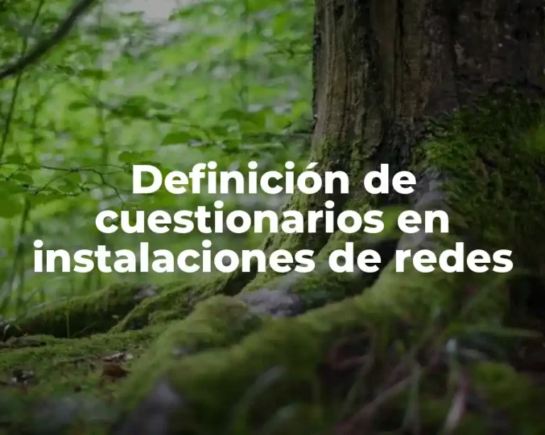 Definición de cuestionarios en instalaciones de redes