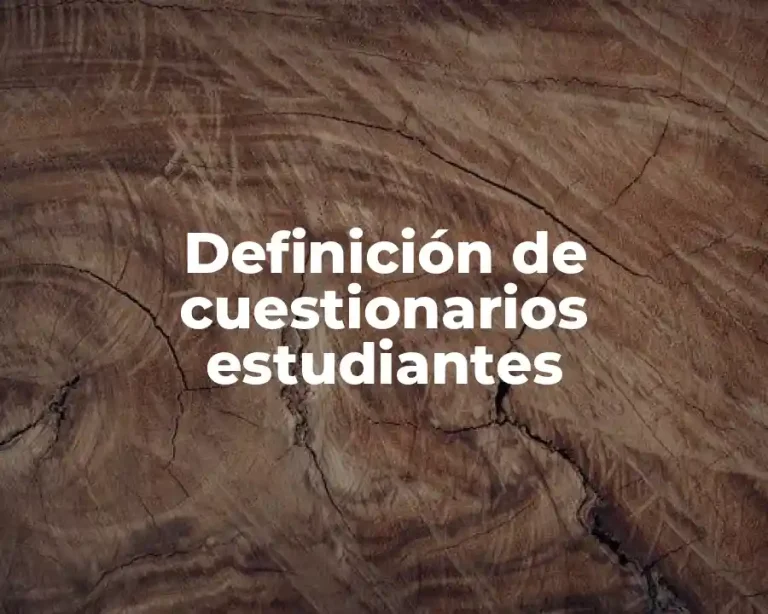 Definición de cuestionarios estudiantes