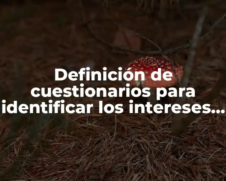 Definición de cuestionarios para identificar los intereses de los alumnos