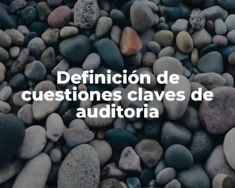 Definición de cuestiones claves de auditoria