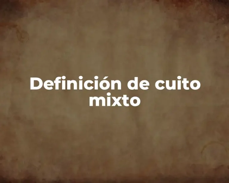 Definición de cuito mixto