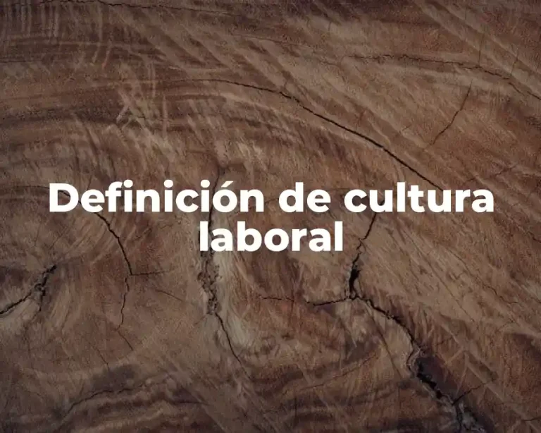 Definición de cultura laboral