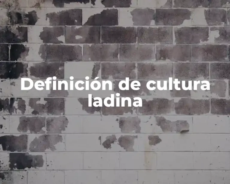 Definición de cultura ladina
