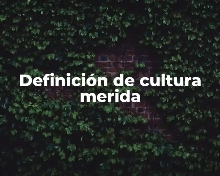 Definición de cultura merida