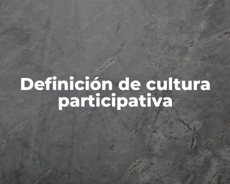 Definición de cultura participativa