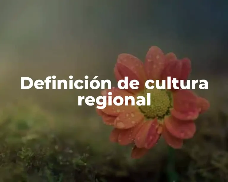 Definición de cultura regional