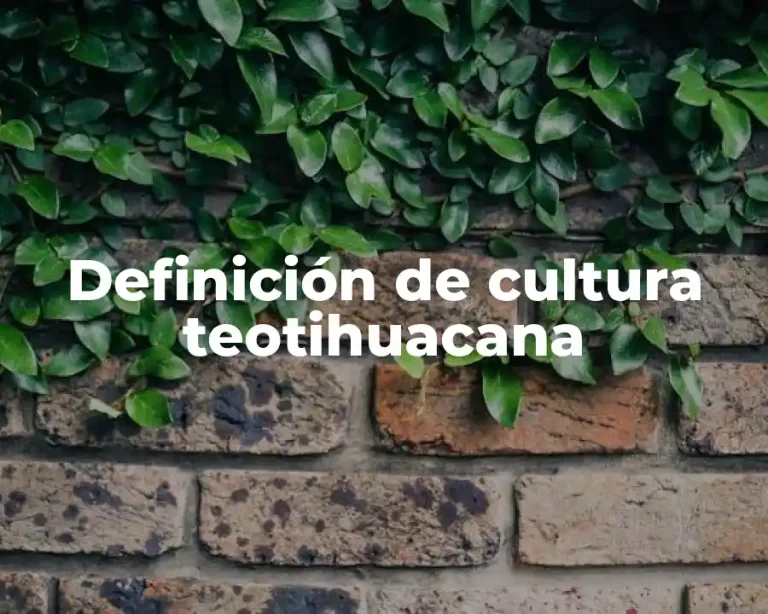 Definición de cultura teotihuacana