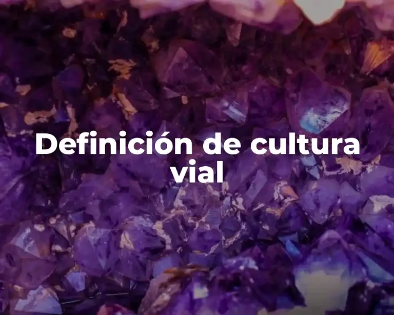Definición de cultura vial