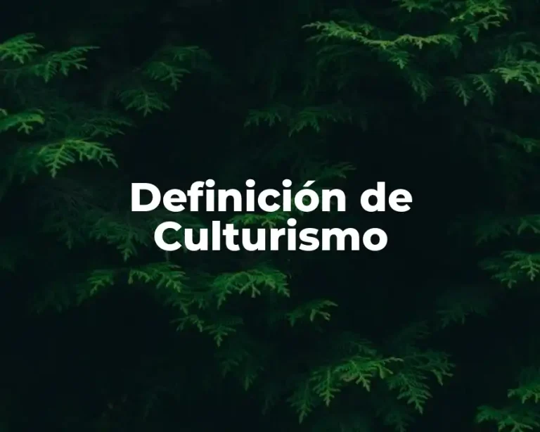 Definición de Culturismo