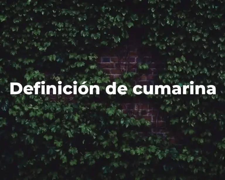Definición de cumarina