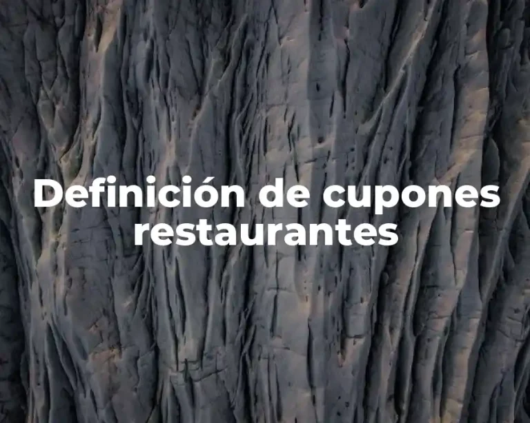 Definición de cupones restaurantes