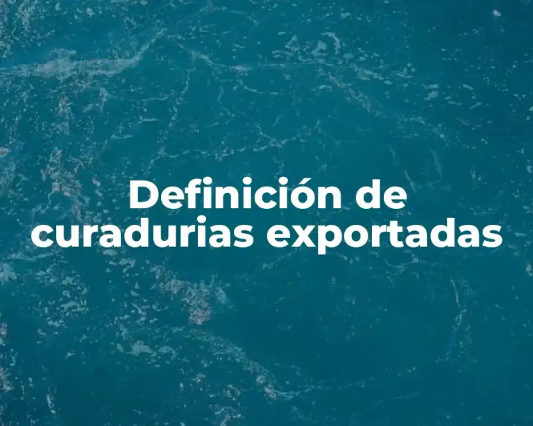 Definición de curadurias exportadas