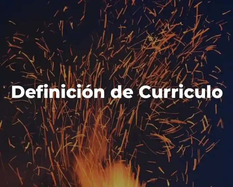 Definición de Curriculo