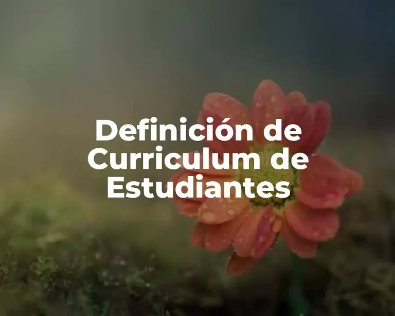 Definición de Curriculum de Estudiantes